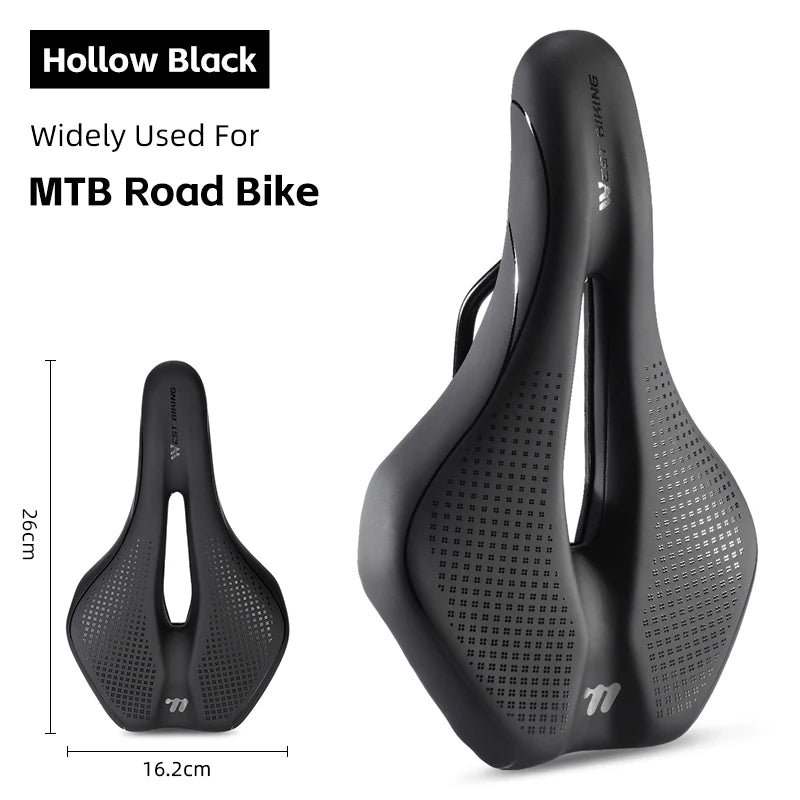 WEST BIKING MTB & Road Bike Saddle – Breathable, Non-Slip, Shock Absorbing & Comfortable Design