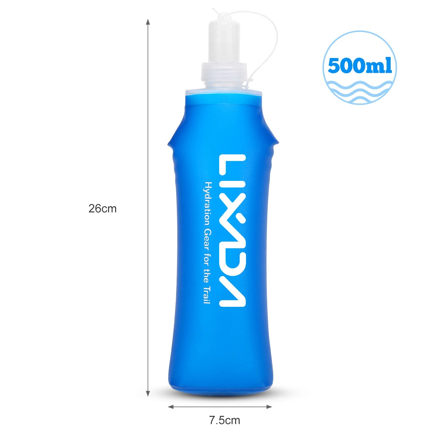 Lixada Soft Flask Water Bottle – Foldable, Leakproof, & BPA-Free