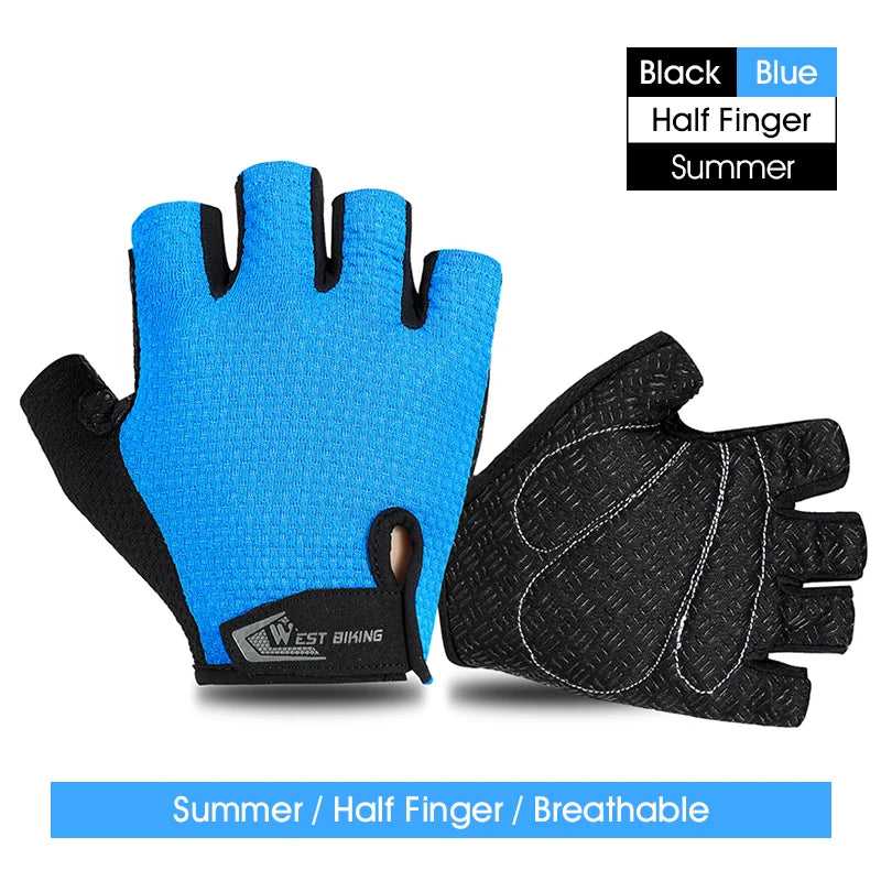 WEST BIKING Anti-Slip Cycling Gloves – Breathable, Touchscreen-Compatible Sports Gloves for MTB & Road Cycling