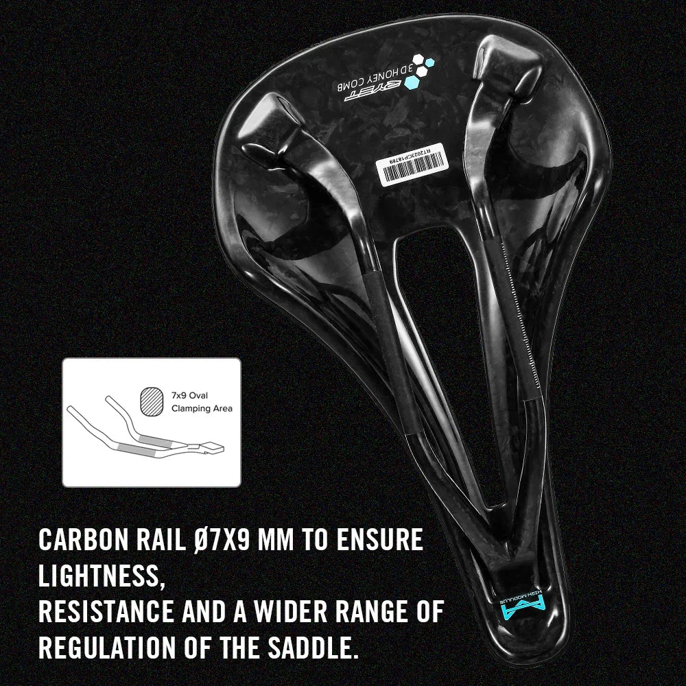 RYET 3D Printed Full Carbon Saddle – 140mm Superlight 165g