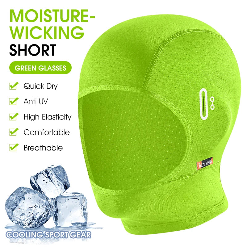 WEST BIKING Ice Silk Cycling Cap – Cooling, Breathable Summer Balaclava for MTB, Road Bike & Outdoor Sports
