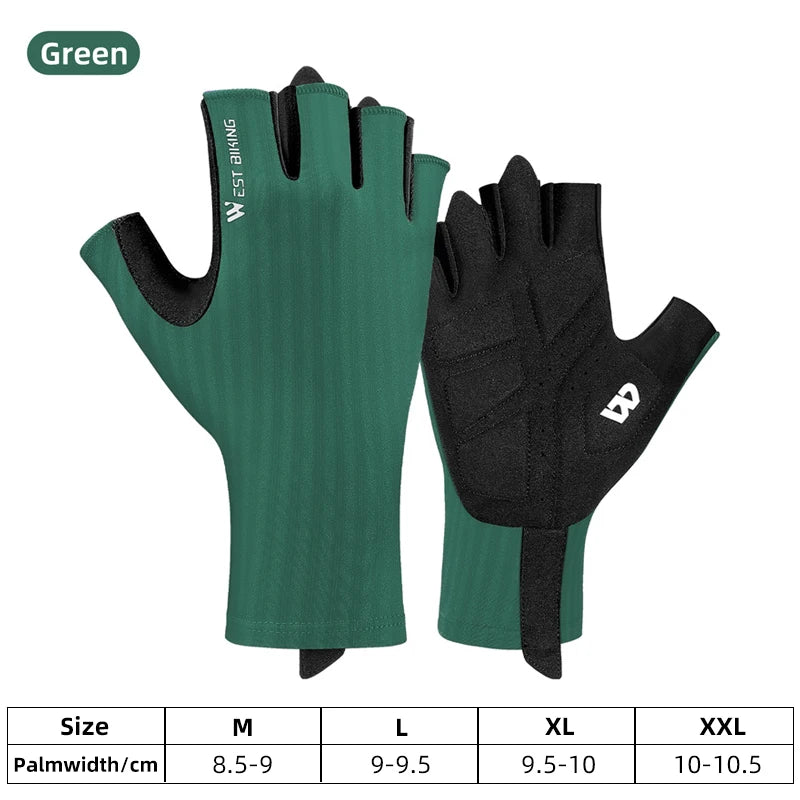 WEST BIKING Ultralight Summer Cycling Gloves – Breathable, Anti-Slip Racing Gloves for MTB & Road Bikes