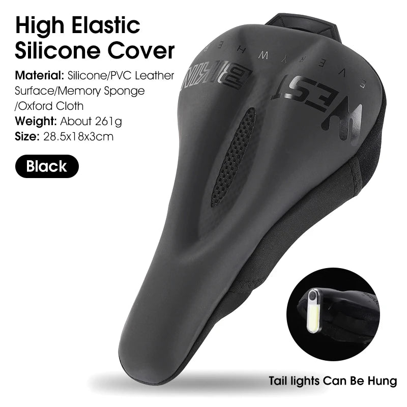 WEST BIKING Breathable Shock-Absorbing Bicycle Saddle Cover – Soft, High-Elastic & Waterproof