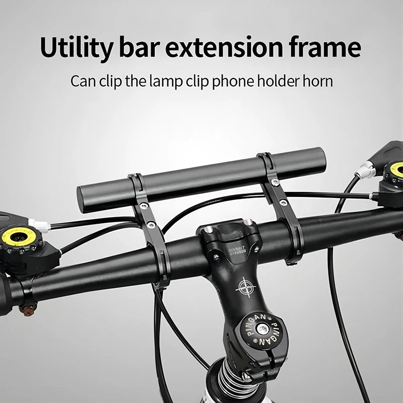Bicycle Handlebar Extension Bracket – Sturdy Carbon Tube Double Frame for Secure Mounting