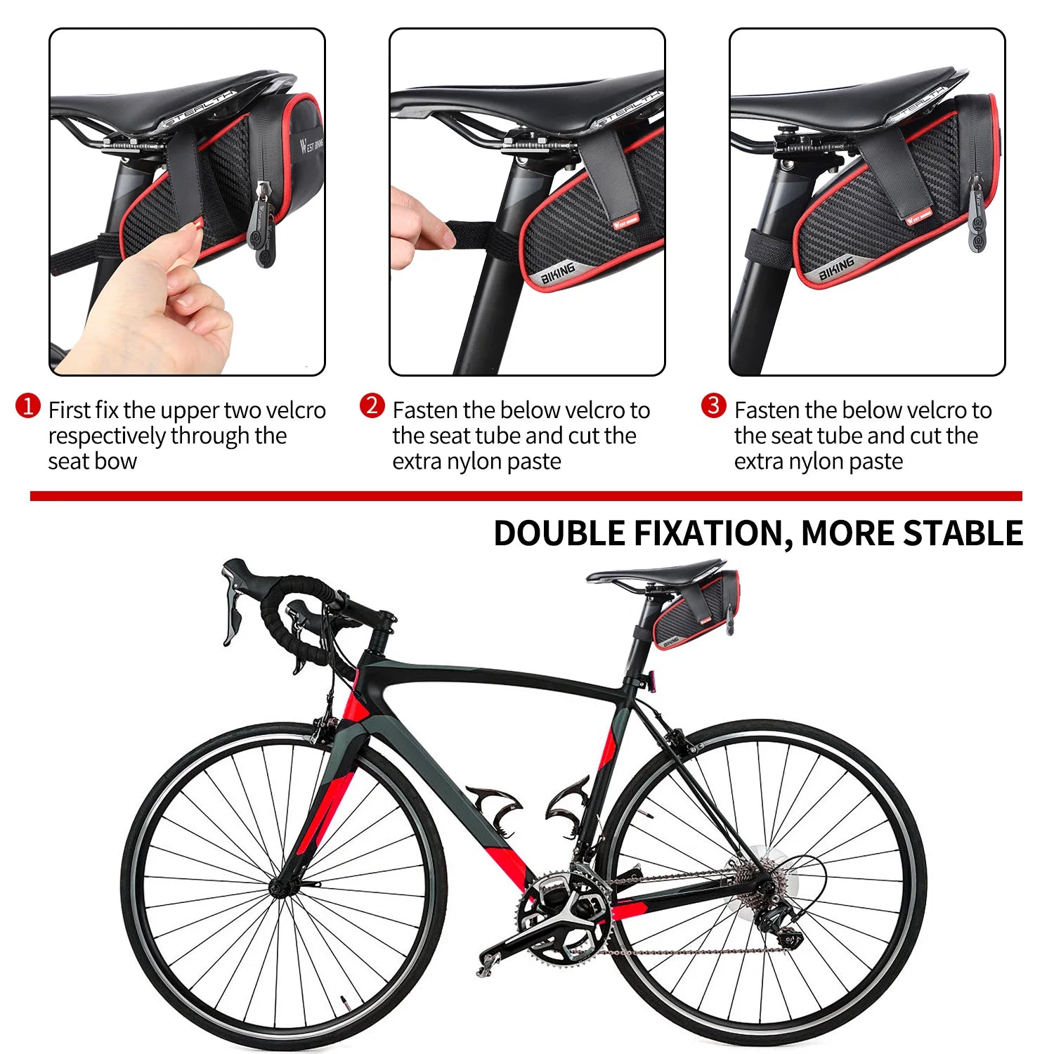 WEST BIKING Bicycle Repair Tool Kit – Portable Cycling Tool Set with Storage Bottle Bag & Pump