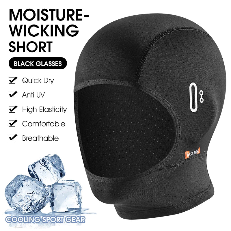 WEST BIKING Ice Silk Cycling Cap – Cooling, Breathable Summer Balaclava for MTB, Road Bike & Outdoor Sports