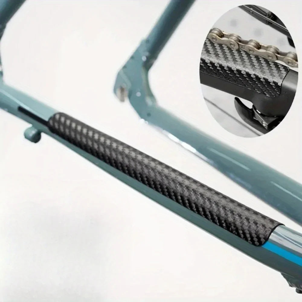 Bicycle Chain Protector Carbon Fiber Frame Guard for MTB Road and Folding Bikes