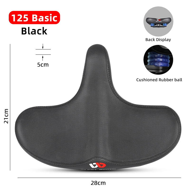 WEST BIKING Extra Wide MTB Bicycle Saddle – Shock-Absorbing, Comfortable & Breathable for Long Rides