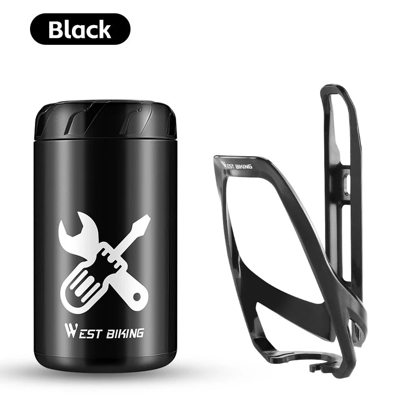 WEST BIKING Bicycle Tool Storage Capsule – Waterproof & Portable Repair Kit Container for MTB & Road Bikes