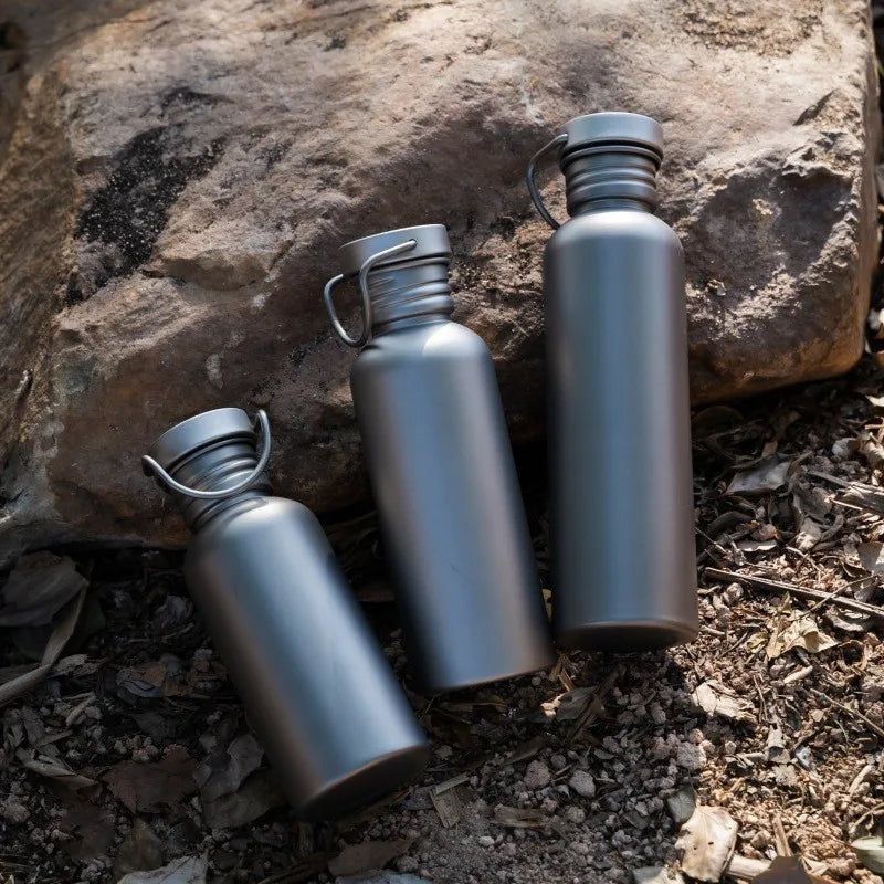 600ml / 750ml Titanium Water Bottle – Lightweight Outdoor Camping & Cycling Essential