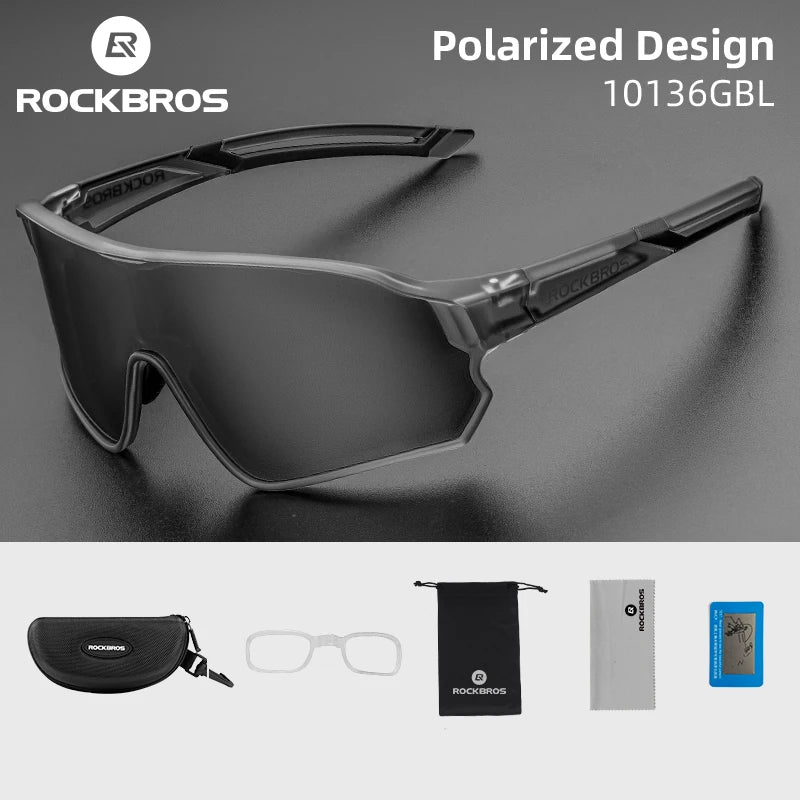 ROCKBROS Polarized UV400 Sunglasses - Sports Glasses for Cycling, Hiking, Golf, Outdoor Activities
