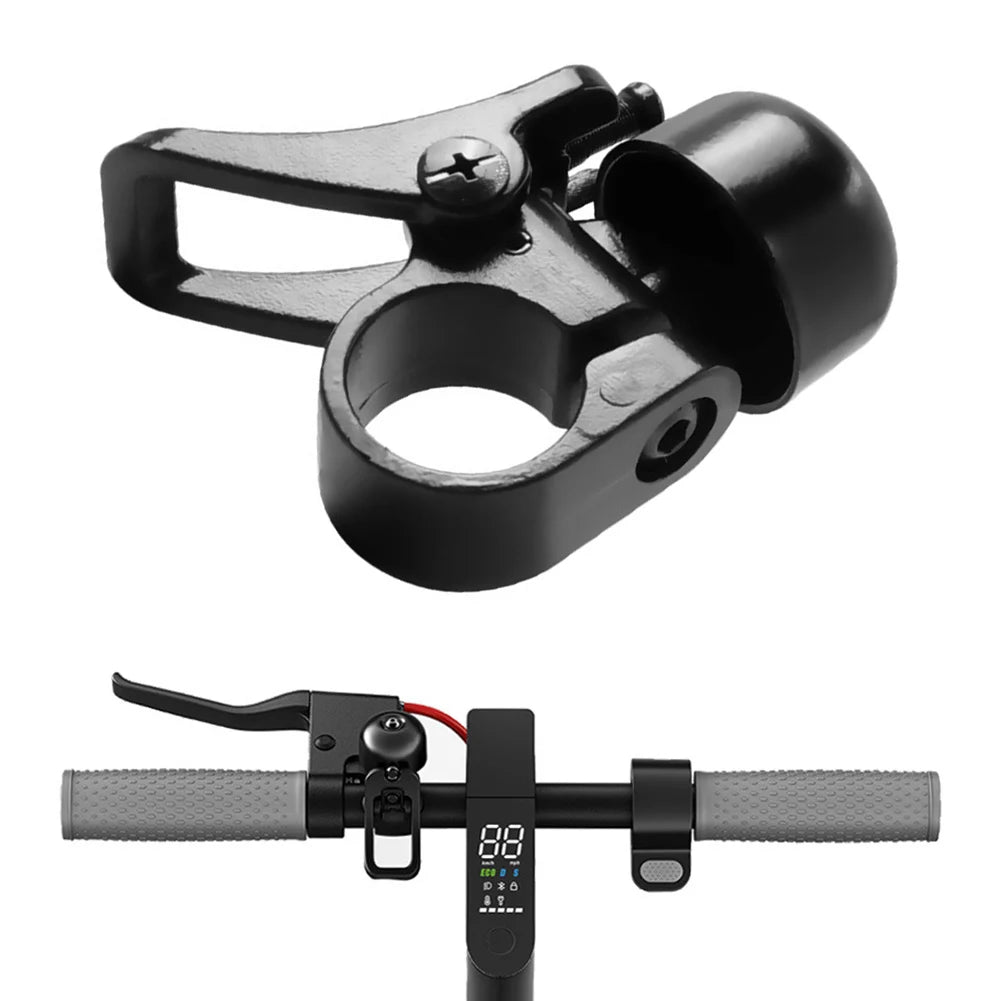 Black Stainless Steel Electric Scooter Bell Compact Loud Alarm for Xiaomi 1S PRO M365 Scooters