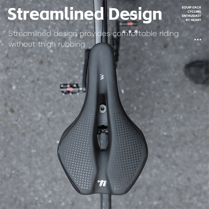 WEST BIKING Ultra-Light Hollow Bicycle Saddle – Breathable, Shock-Absorbing & Non-Slip for Road & MTB Cycling