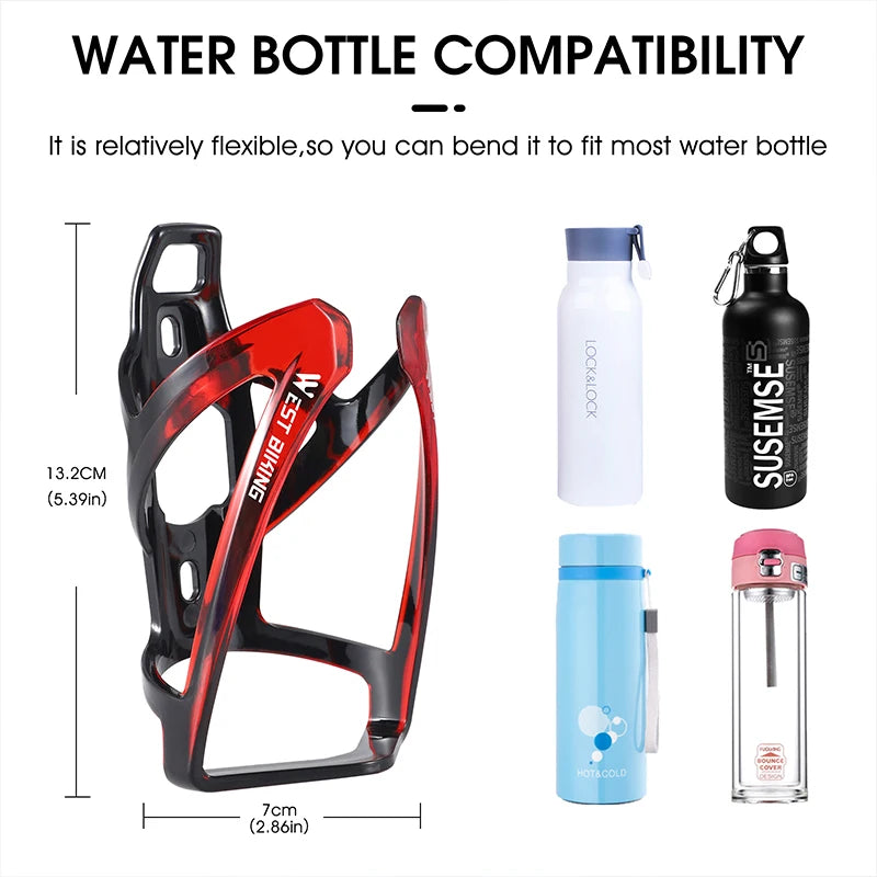 WEST BIKING Gradient Color Bicycle Water Bottle Cage – Ultralight & Durable