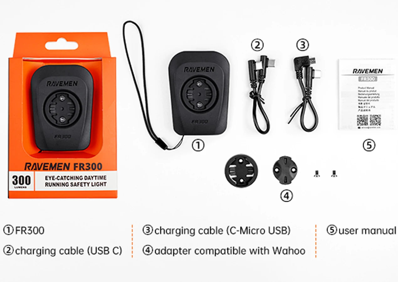 Ravemen FR300/FR160 USB Rechargeable Bike Lights – Waterproof Daytime Running Headlights