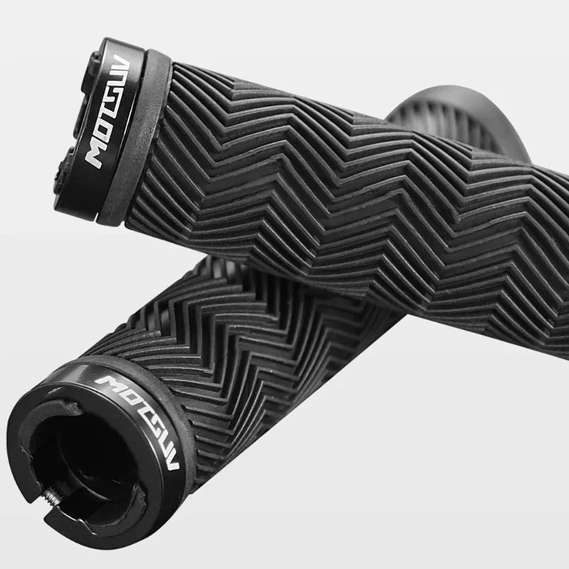 MOTSUV Bicycle Grips – Non-Slip, Shockproof MTB Handlebar Grips with Lock Ring