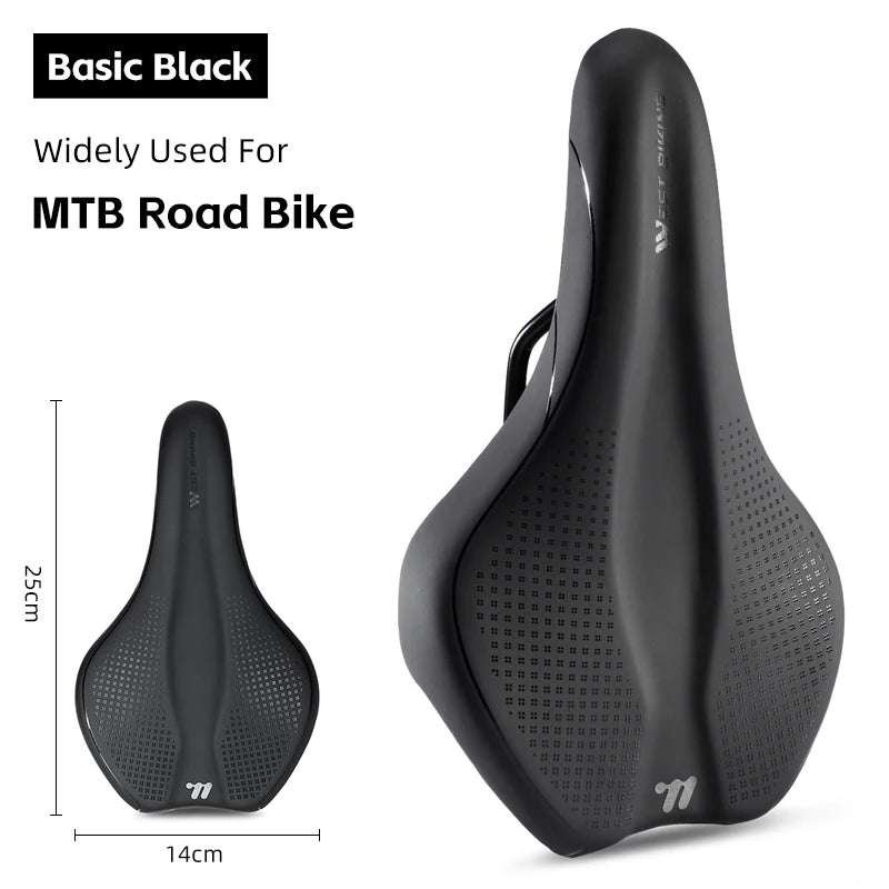 WEST BIKING Ultra-Light Hollow Bicycle Saddle – Breathable, Shock-Absorbing & Non-Slip for Road & MTB Cycling