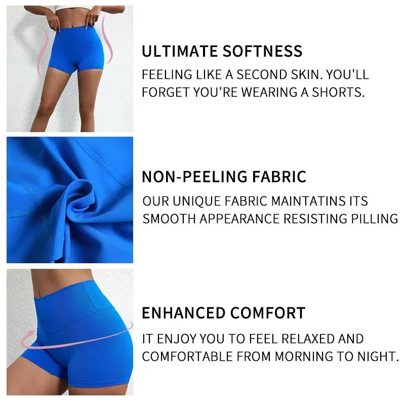 High-Waist Seamless Yoga Shorts – Squat-Proof & Ultra-Comfortable