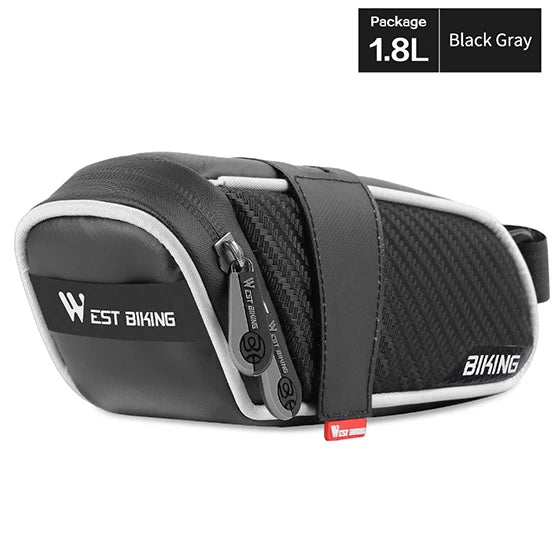 WEST BIKING Rainproof Reflective Bicycle Saddle Bag – Rear Tool Pouch for MTB & Road Cycling