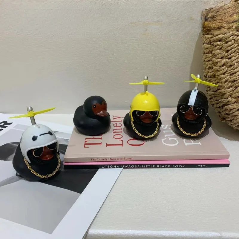 Little Black Duck Bicycle Bell – Fun Helmet Propeller Air Horn for Bikes, Scooters & Motorcycles