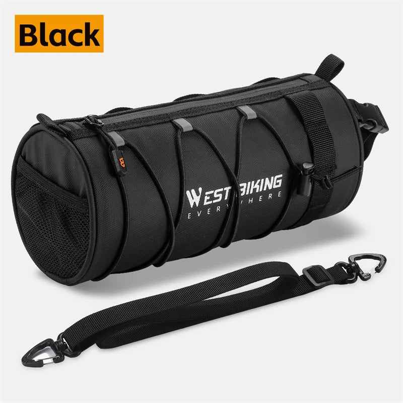 WEST BIKING 2L Multifunctional Handlebar Bag – Waterproof, Reflective & Portable Storage for Road & MTB Cycling