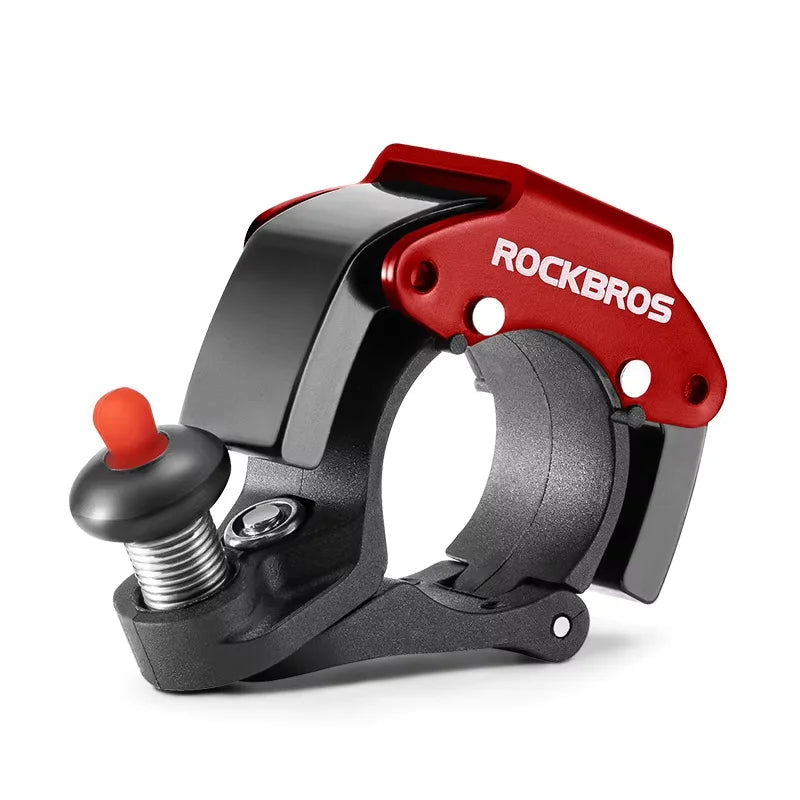 ROCKBROS C-Shaped Concealed Bicycle Bell Loud Compact Stainless Steel Handlebar Horn 100dB