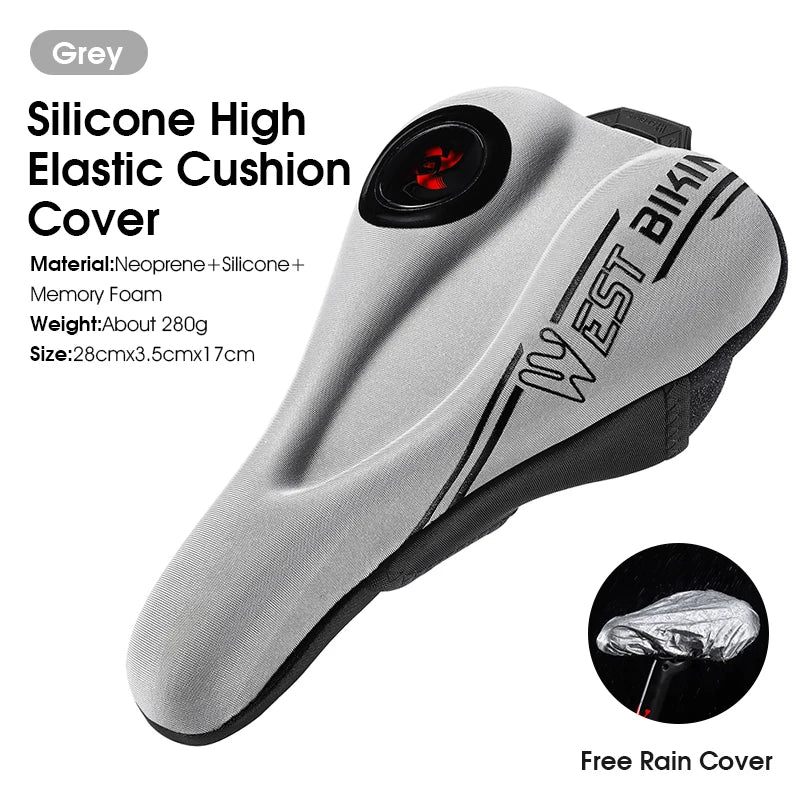 WEST BIKING Breathable Shock-Absorbing Bicycle Saddle Cover – Soft, High-Elastic & Waterproof