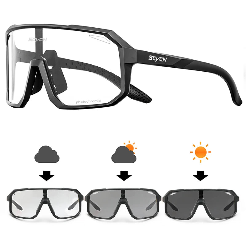 SCVCN Photochromic Cycling Sunglasses – UV400 Protection