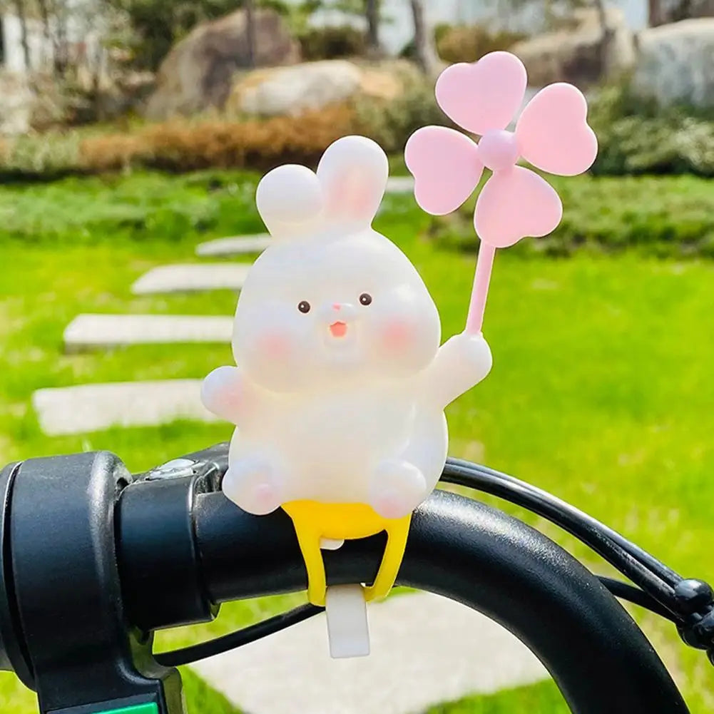 Wind-Broken Rubber Bicycle Ornament Cute Animal Propeller Decoration for Bikes and Electric Scooters
