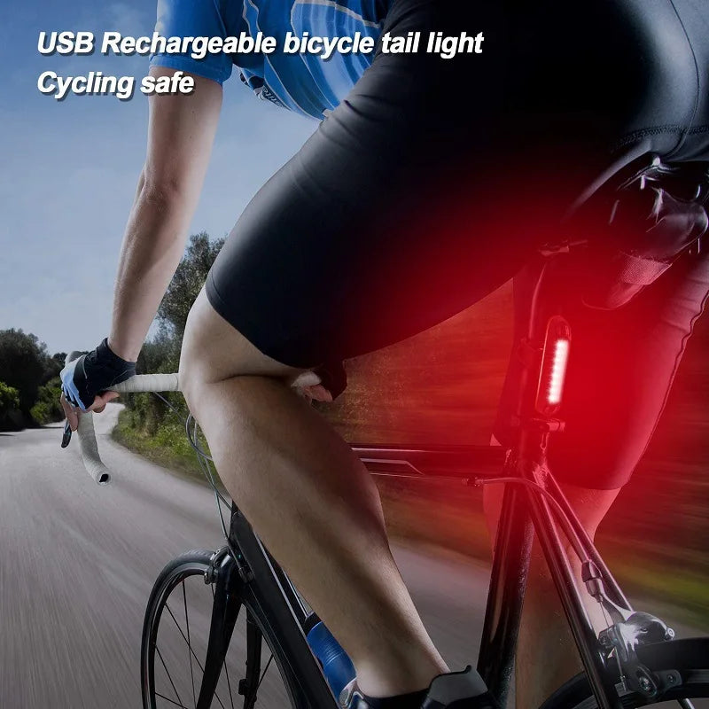 Bicycle Rear Light – Waterproof USB Rechargeable LED Safety Taillight for Night Riding