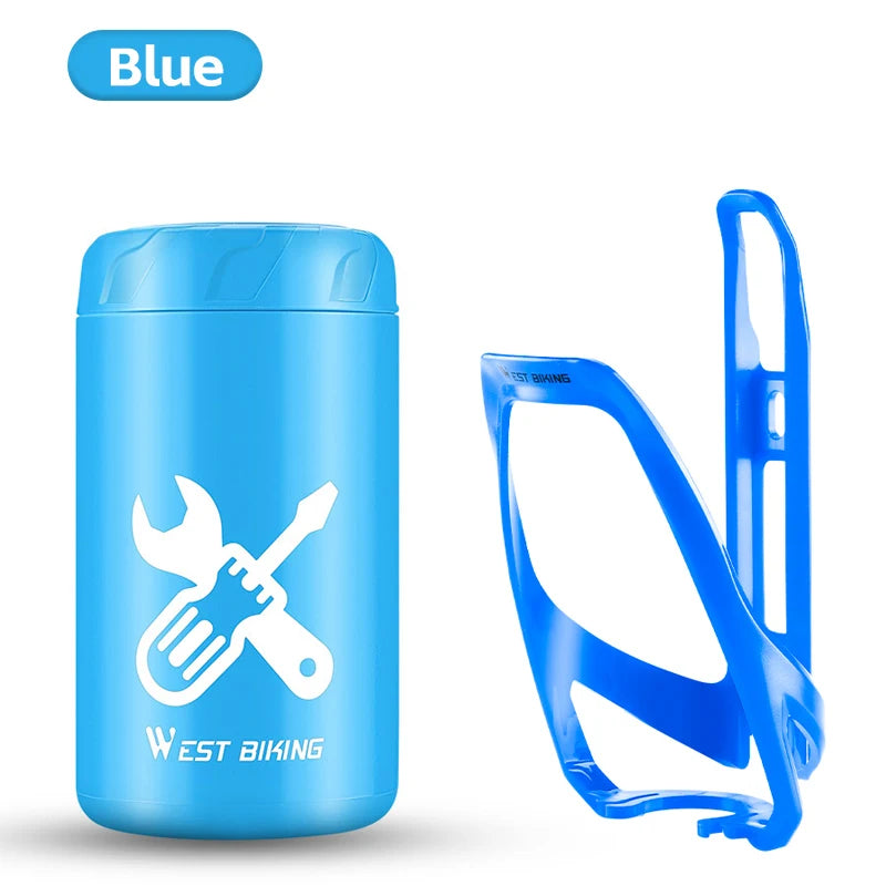 WEST BIKING Bicycle Tool Storage Capsule – Waterproof & Portable Repair Kit Container for MTB & Road Bikes