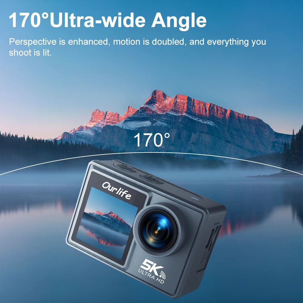 Ourlife MTR40 5K Action Camera – Capture Every Adventure in Stunning Detail