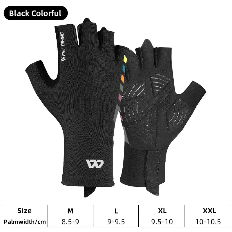 WEST BIKING Ultralight Summer Cycling Gloves – Breathable, Anti-Slip Racing Gloves for MTB & Road Bikes