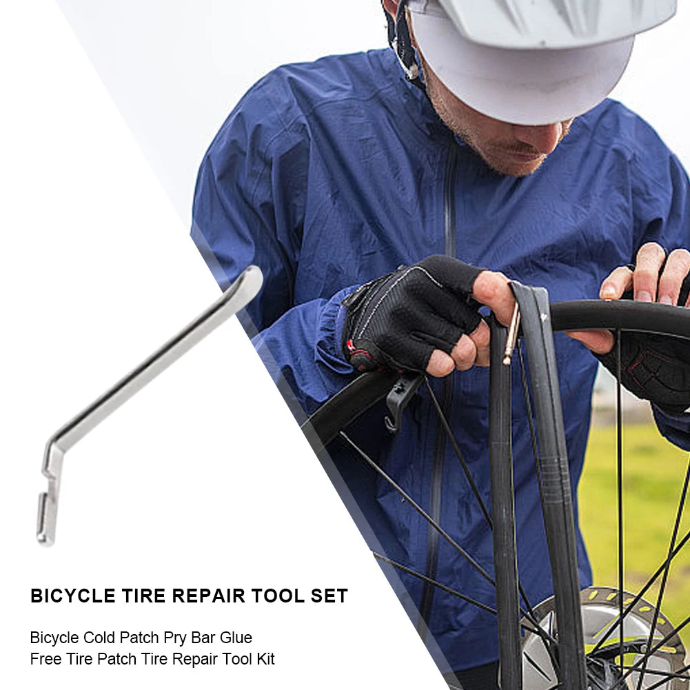 Bike Tire Repair Kit – Glueless Puncture Patch & Lever Set
