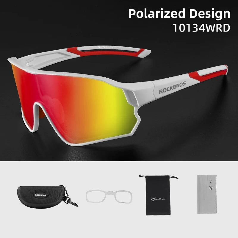 ROCKBROS Polarized UV400 Sunglasses - Sports Glasses for Cycling, Hiking, Golf, Outdoor Activities