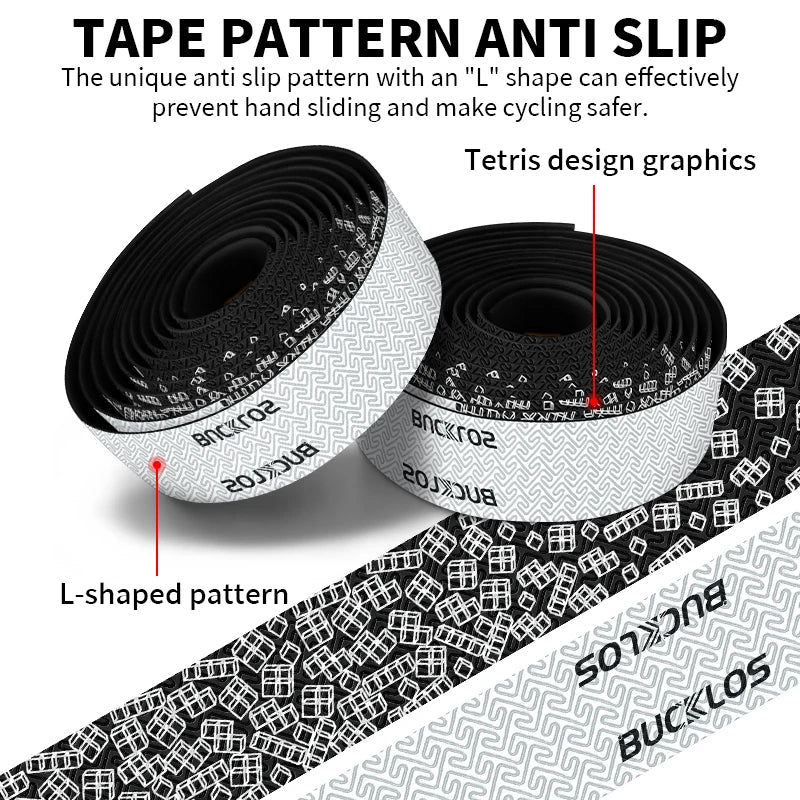 BUCKLOS Bicycle Handlebar Tape – Anti-Slip, Shock-Absorbing Cycling Grip Tape