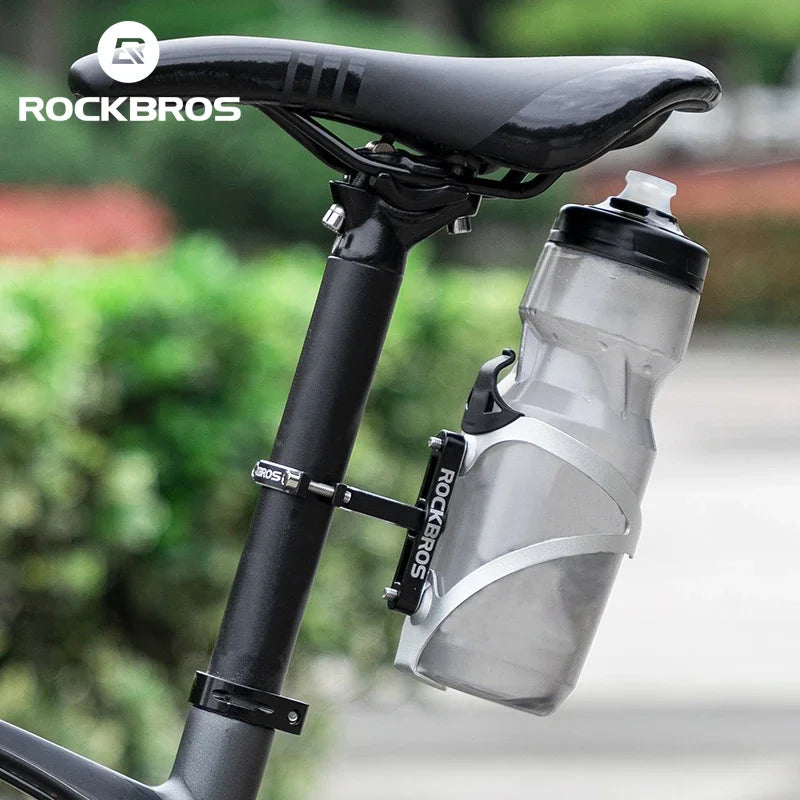 ROCKBROS Aluminum Alloy Bottle Holder Adapter – Single & Double Mount for MTB & Road Bikes