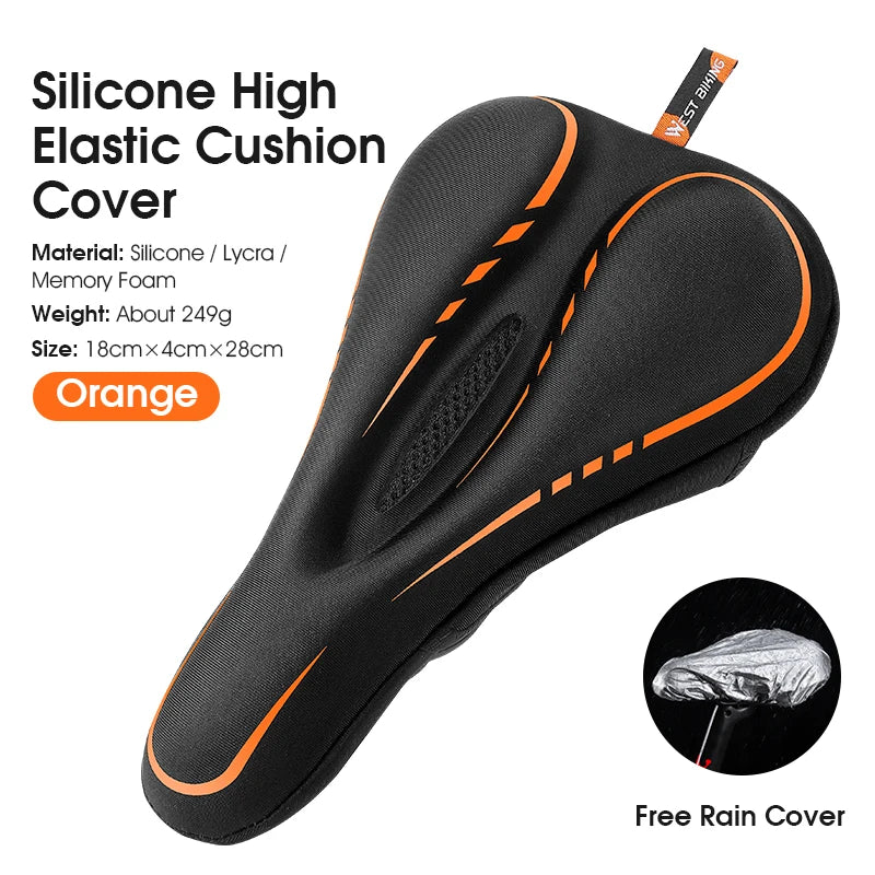 WEST BIKING Breathable Shock-Absorbing Bicycle Saddle Cover – Soft, High-Elastic & Waterproof