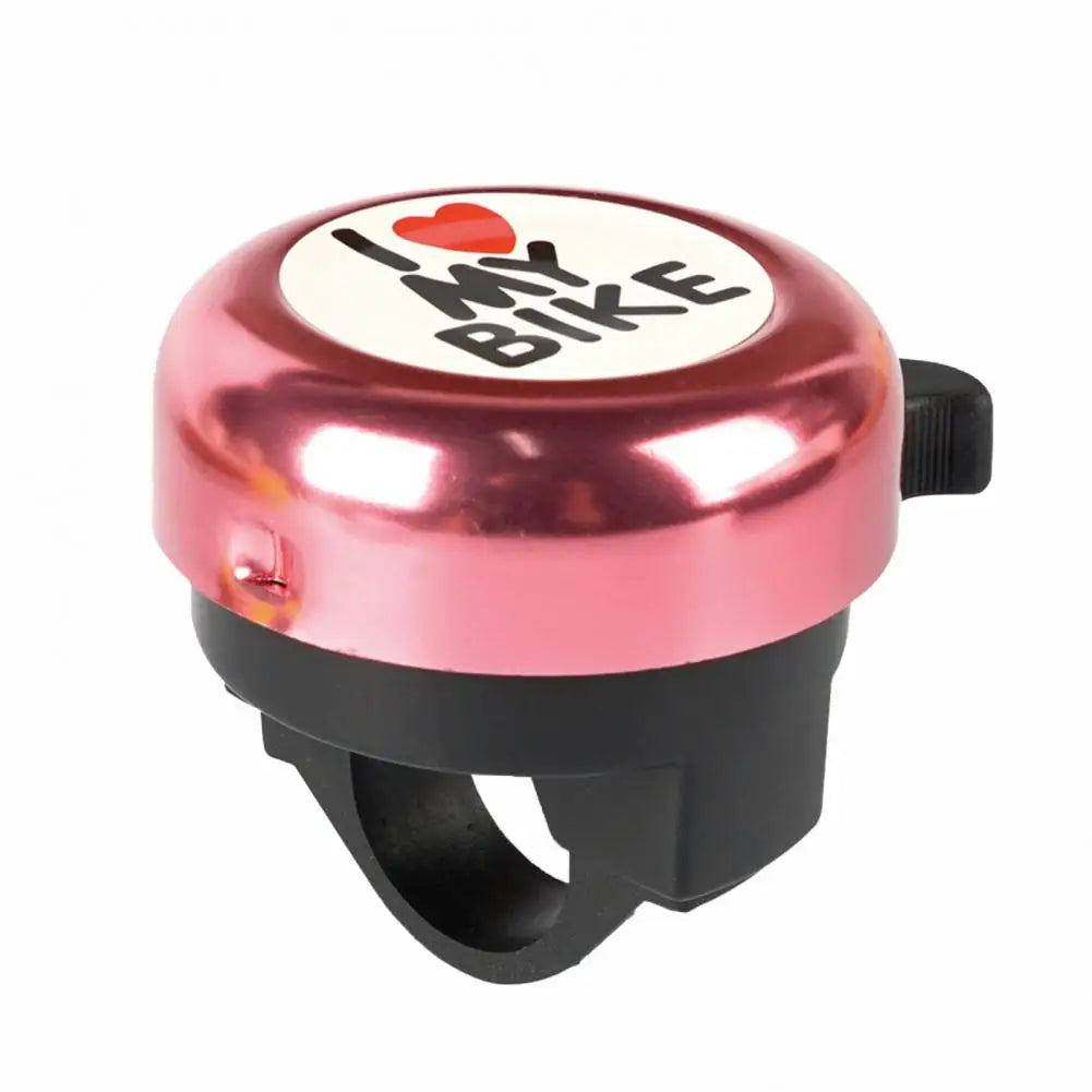Children Bicycle Bell Loud Clear Sound I Love My Bike Print Easy Fit for Kids and Folding Bikes