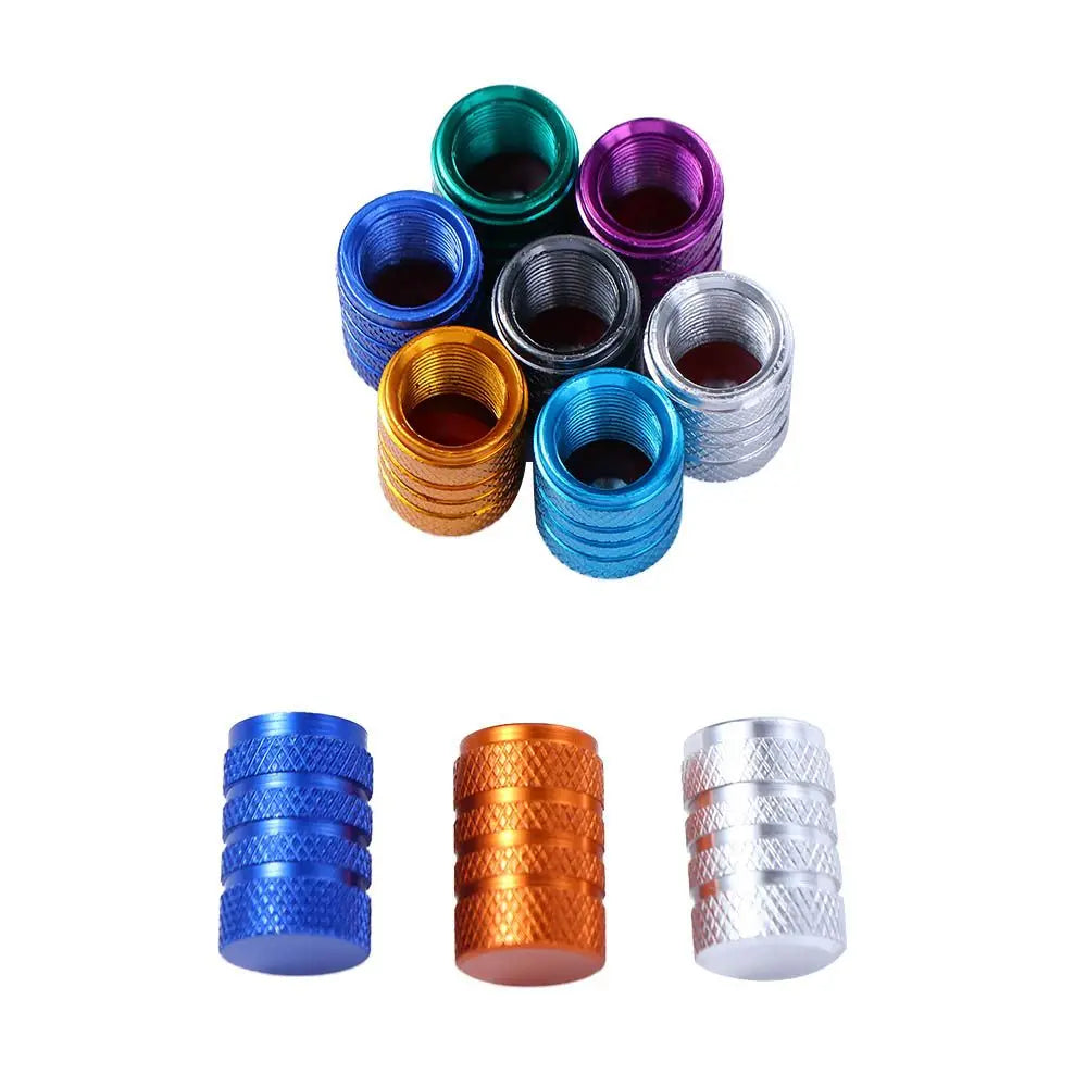 Universal Bicycle Tire Valve Caps CNC Machined Aluminium Alloy Presta Dust Covers 4 Pack