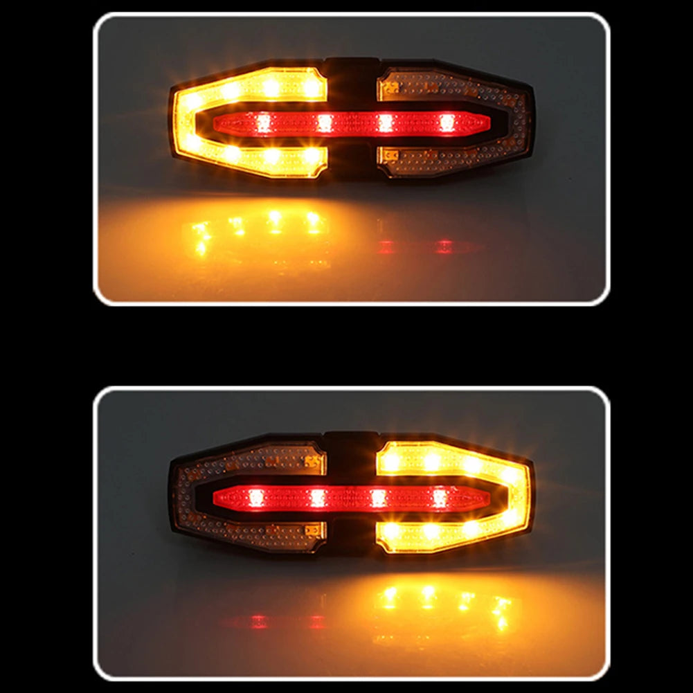 USB Rechargeable Bike Tail Light – Wireless Remote Control Turn Signal for Night Riding