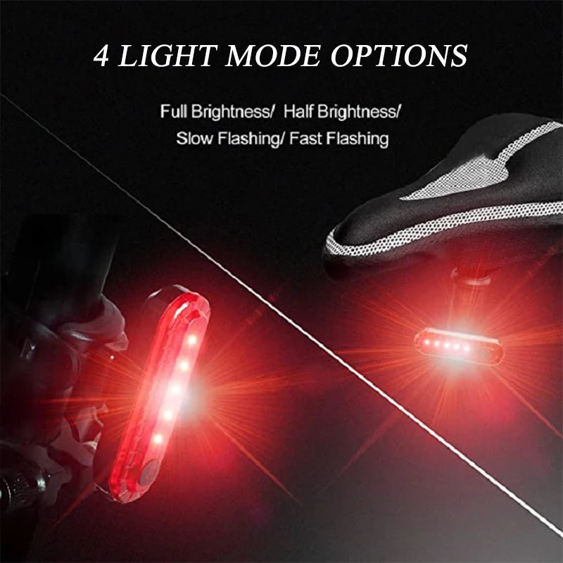 BUCKLOS Rechargeable Bicycle Light Set – Front and Rear LED Headlight & Taillight