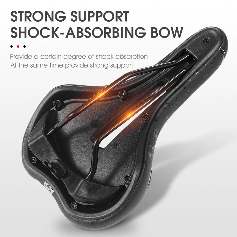 WEST BIKING Gel Silicone Bicycle Saddle – Comfortable, Shock-Absorbing Seat for MTB & Road Bikes