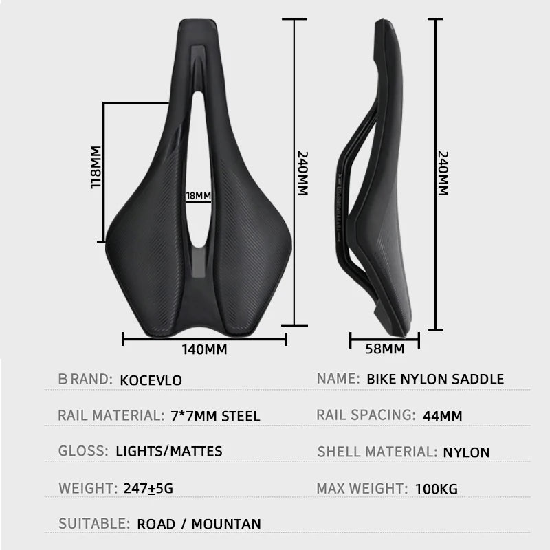 KOCEVLO Bicycle Seat Saddle – Comfortable & Breathable for MTB & Road Bikes