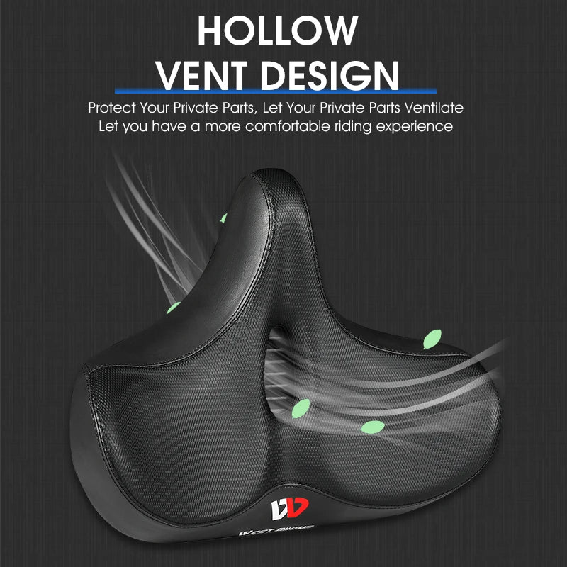 WEST BIKING Extra Wide MTB Bicycle Saddle – Shock-Absorbing, Comfortable & Breathable for Long Rides