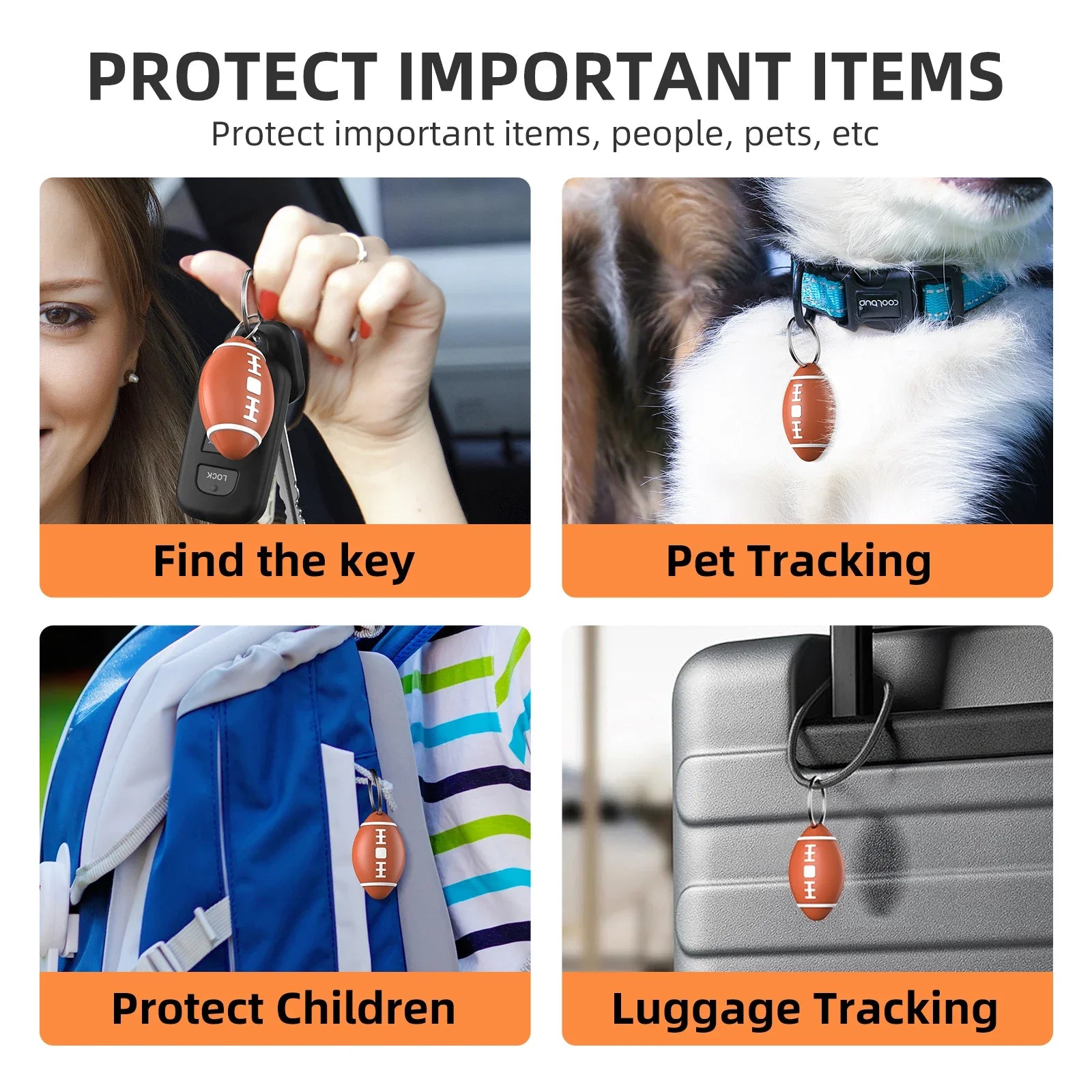 Smart GPS Tracker – MFI Certified Bluetooth Locator for Keys, Bikes, Pets & Valuables