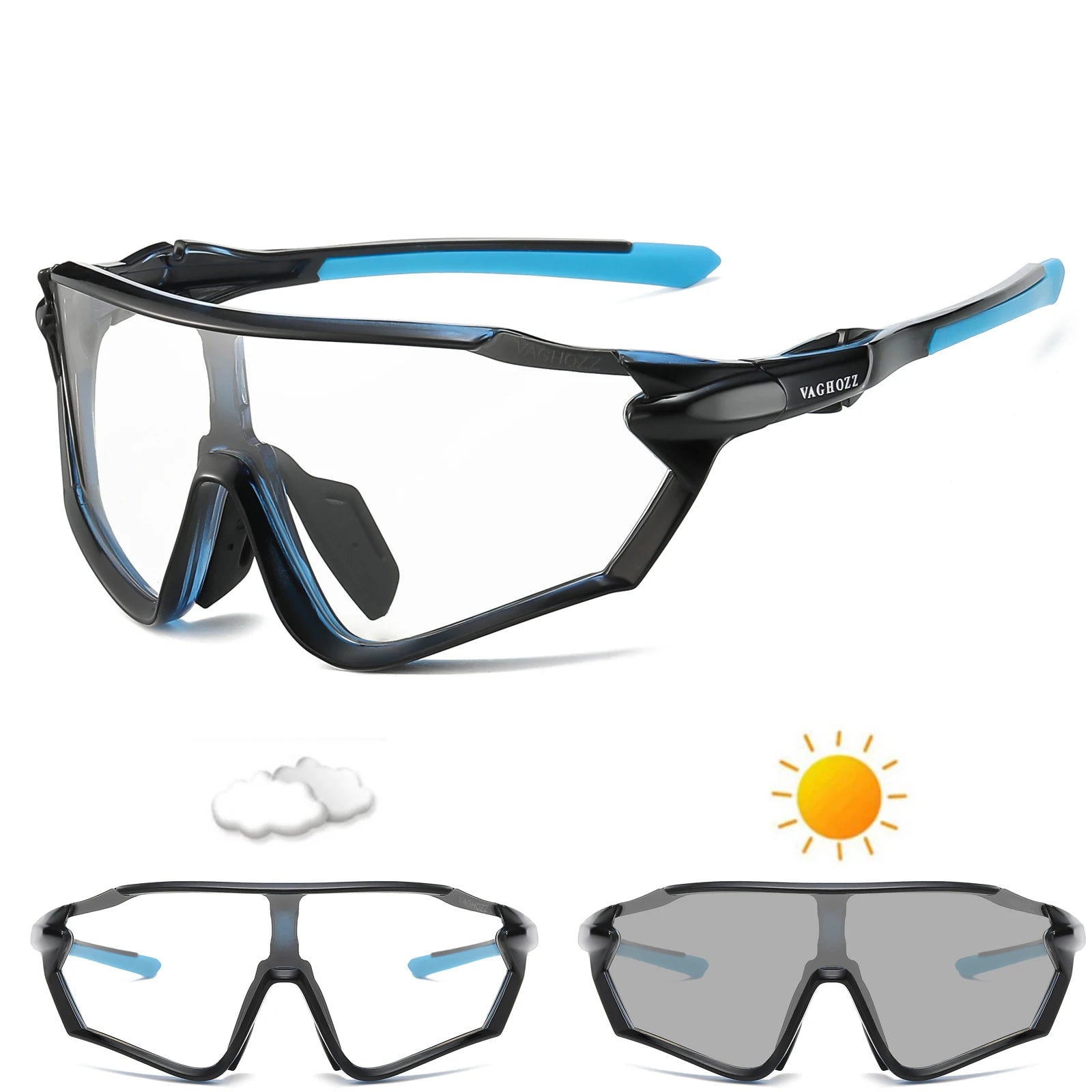 VAGHOZZ UV400 & Photochromic Cycling Glasses – Premium Outdoor Sport Eyewear