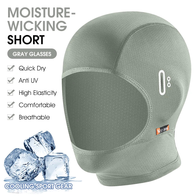 WEST BIKING Ice Silk Cycling Cap – Cooling, Breathable Summer Balaclava for MTB, Road Bike & Outdoor Sports