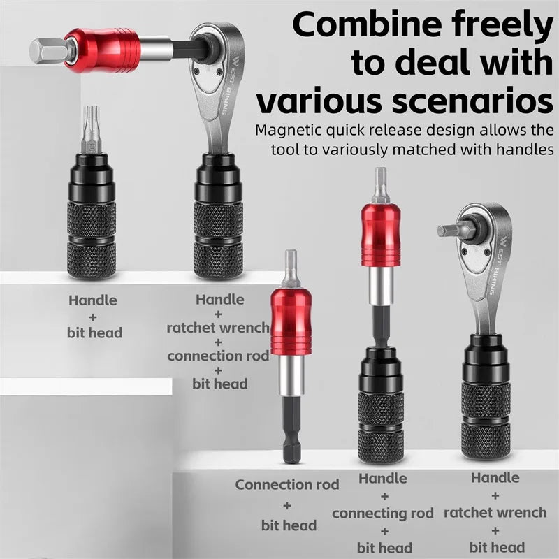 WEST BIKING Bicycle Portable Repair Tool Kit – Multifunctional Storage Capsule for MTB & Road Bikes