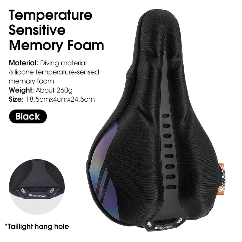 WEST BIKING Breathable Shock-Absorbing Bicycle Saddle Cover – Soft, High-Elastic & Waterproof